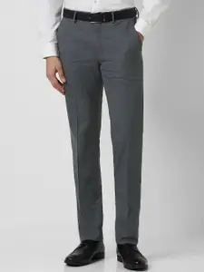 Van Heusen Men Slim Fit Mid-Rise Formal Trousers