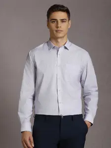 Louis Philippe Men Textured Spread Collar Formal Shirt