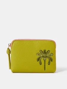 Accessorize London Women Embroidered Palm Coin Purse