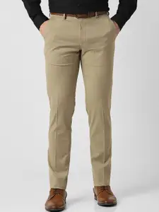 Van Heusen Men Slim Fit Mid-Rise Formal Trousers