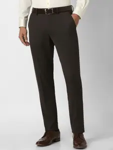 Van Heusen Men Slim Fit Mid-Rise Formal Trousers