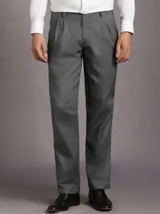 Louis Philippe Men Pleated Formal Trousers