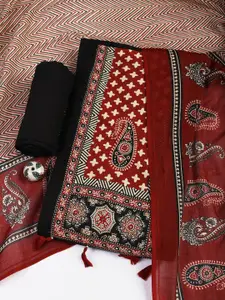 Meena Bazaar Floral Printed Unstitched Dress Material