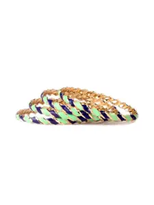 leshya Set of 4 Twisted Meenakari Bangle