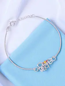 Taraash 925 Sterling Silver Shiv & Trishul Wraparound Bracelet Rakhi