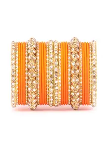 leshya Set of 26 Artificial Stone & Bead StuddedBangle
