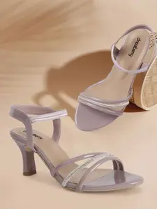 DressBerry Women Embellished Open Toe Kitten Sandals