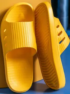 DRUNKEN Women Yellow Flip Flops