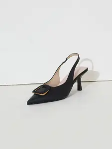 Sherrif Shoes Women Pointed Toe Slim Heel Mules