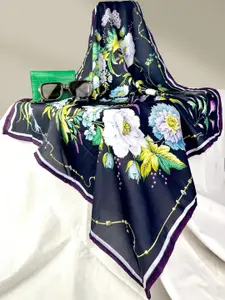 KLISHAA ART Black Digital Printed scarf