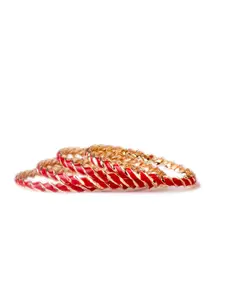 leshya Set of 4 Twisted Meenakari Bangle