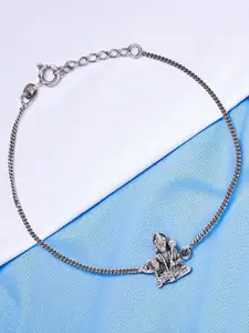 Taraash 925 Sterling Silver Hanuman Wraparound Bracelet Rakhi