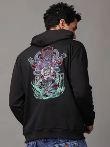 ZEN1 FASHION Men Graphic Printed Long Sleeve Hooded Pullover Sweatshirt