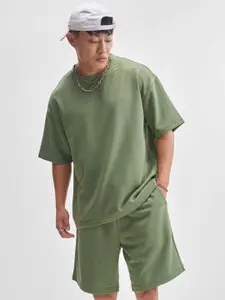 HIGHLANDER Round Neck T-Shirt With Shorts Co-Ords