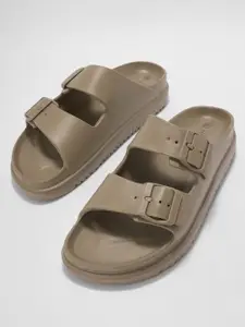 Forever Glam by Pantaloons Women Self Design Sliders Flip Flops