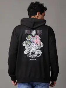 ZEN1 FASHION Men Printed Hooded Pullover Sweatshirt