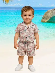 FASHION GRAB Boys Printed Shirt with Shorts