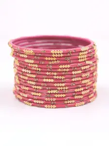 leshya Set of 16 Stone Studded Meenakari Bangle
