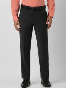 Van Heusen Men Slim Fit Mid-Rise Formal Trousers