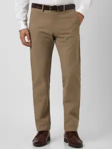 Van Heusen Men Slim Fit Mid-Rise Formal Trousers