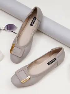 Sherrif Shoes Women Embellished Mules Flats with Buckles