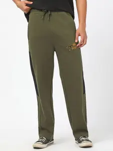 Bewakoof Men Color-Blocked Oversized Wide Leg Track Pants