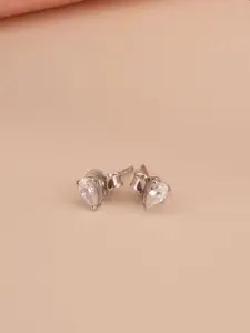 PALMONAS 925 Sterling Silver Rhodium-Plated Pear-Shaped Studs Earrings
