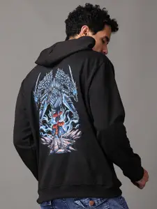 ZEN1 FASHION Men Graphic Printed Hooded Sweatshirt