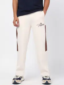 Bewakoof Men Color-Blocked Oversized Wide Leg Track Pants