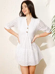 Berrylush Women V-Neck Fit & Flare Dress