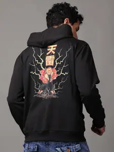 ZEN1 FASHION Men Anime Printed Hooded Sweatshirt
