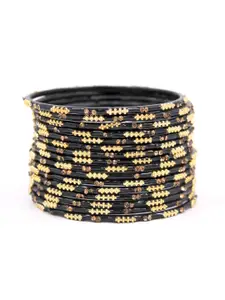 leshya Set of 16 Stone Studded Meenakari Bangles