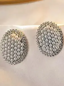 VAGHBHATT Silver-Plated Alloy Studs Earrings