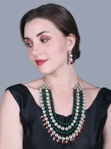Anouk Kundan Beaded Statement Necklace
