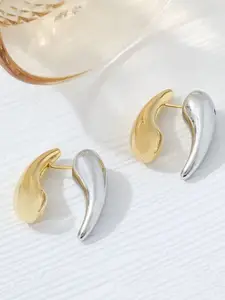 KRENOZ Rhodium-Plated Teardrop Studs