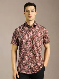 Louis Philippe Sport Men Floral Printed Spread Collar Pure Cotton Casual Shirt