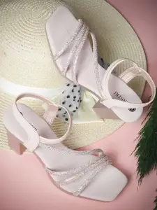 DIVASTRI Embellished Block Heel Sandals