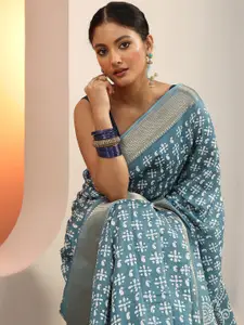 Libas Batik Printed Zari Saree