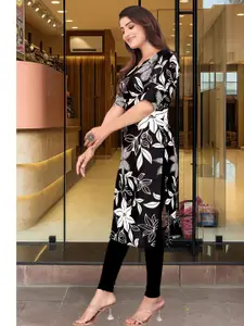 URMIR FASHION Women Viscose Rayon Straight Kurtis