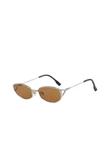 LULU & SKY Women Oval Sunglasses STY-791-SILVER TEA