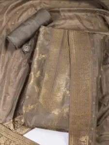 Meena Bazaar Floral Woven Design Unstitched Dress Material