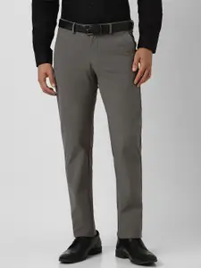 Van Heusen Men Slim Fit Mid-Rise Formal Trousers