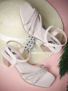 carrito Women Embellished Block Heel Sandals