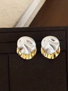 KRENOZ Rhodium-Plated Contemporary Studs