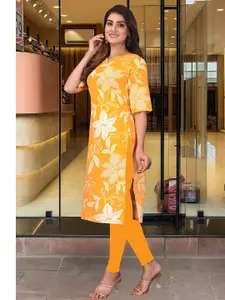 URMIR FASHION Women Viscose Rayon Straight Kurtis