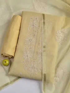 Meena Bazaar Embroidered Sequinned Unstitched Dress Material