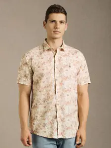Louis Philippe Jeans Men Abstract Printed Spread Collar Casual Shirt