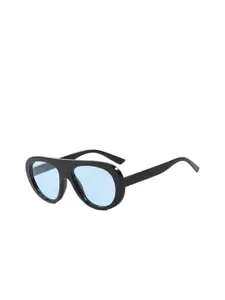 LULU & SKY Women Full Rim Aviator Sunglasses STY-3918-1-BLACK BLUE-BLACK BLUE
