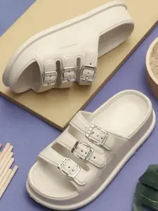 TOMSY CHOICE Women Beige EVA Flip Flops