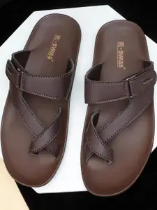 R-SWISS Men Brown Synthetic Flip Flops